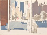 Fairfield Porter Street Scene Lithograph, Signed Ed. - Sold for $750 on 02-18-2021 (Lot 666).jpg